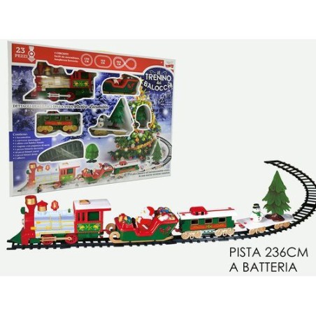 PISTA TRENO NATALE B/O 23PZ C/MUSICA 3 CIRCUITI: 132/164/268CM EAN 8015361171568 INGROSSO PAESAGGI  E DECORAZIONI IN MOVIMENTO