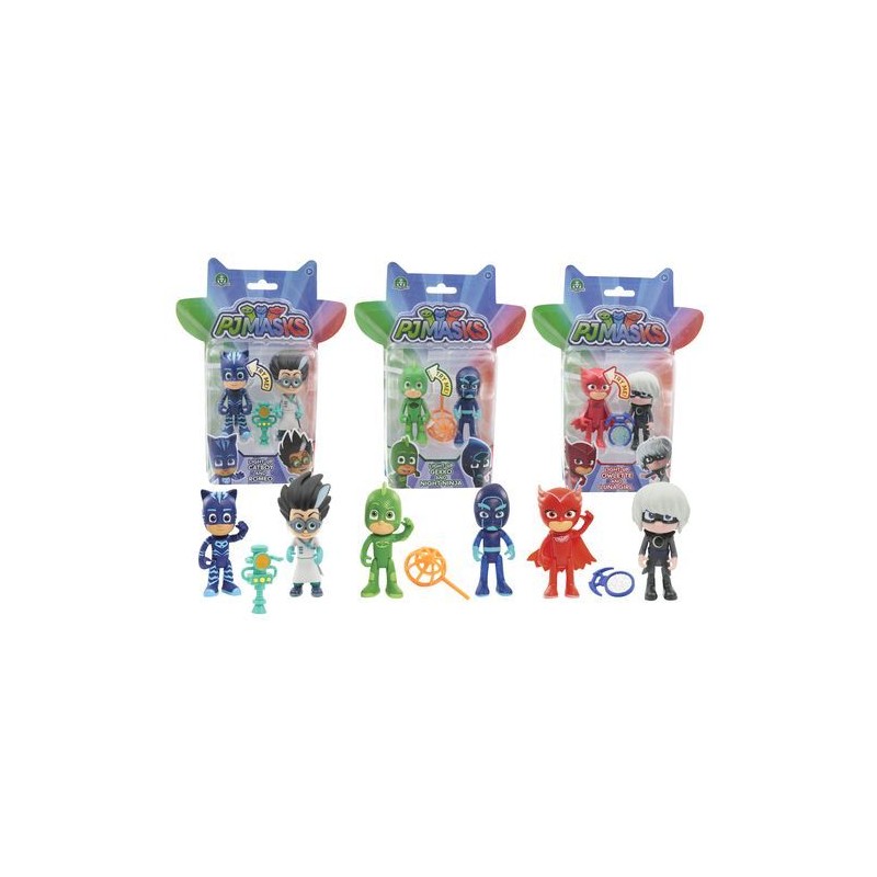 PJ MASKS COPPIA PERSONAGGI CON FUNZIONE H.8CM - 3 MODELLI - BLISTER 18.4X5X23.5C