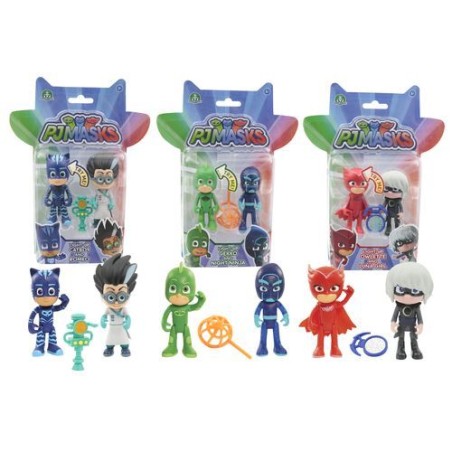 INGROSSO PJ MASKS COPPIA PERSONAGGI CON FUNZIONE H.8CM - 3 M