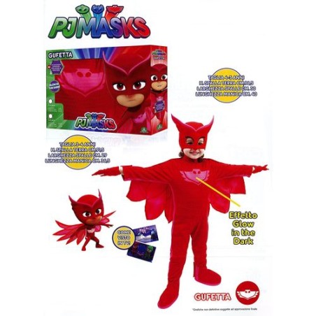 INGROSSO PJ MASKS COSTUME GUFETTA 3/4ANNI 4/5ANNI 32