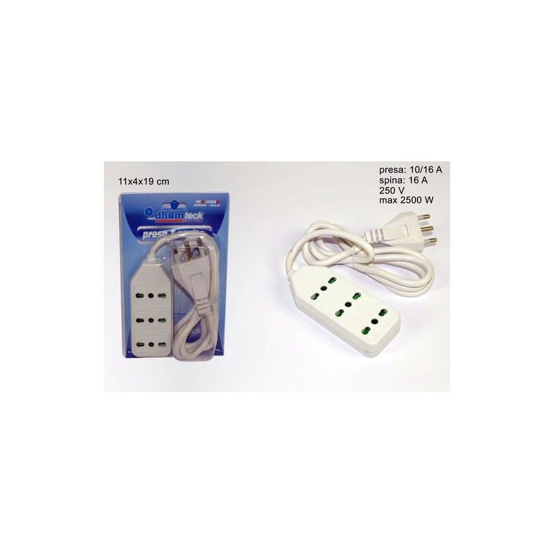 PRESA TRE USCITE EAN 8027501496158 INGROSSO SPINE E CIABATTE