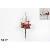 INGROSSO RAMETTO C/MELA E BACCHE 18CM 2 COL.