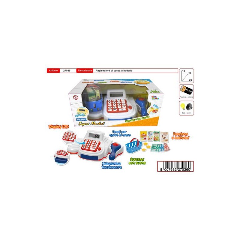 REGISTRATORE CASSA EAN  INGROSSO GIOCATTOLI IN SCATOLA