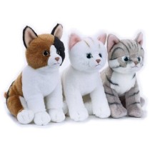 INGROSSO RONNIE GATTINO SEDUTO 21CM 3 COL. PELUCHE
