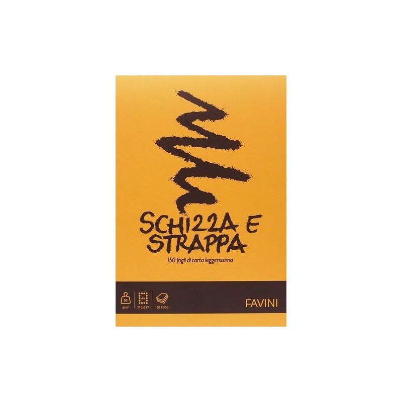 SCHIZZA&STRAPPA 50 BLOCCO F150 A4 EAN 8007057433524 INGROSSO BLOCCHI DISEGNO