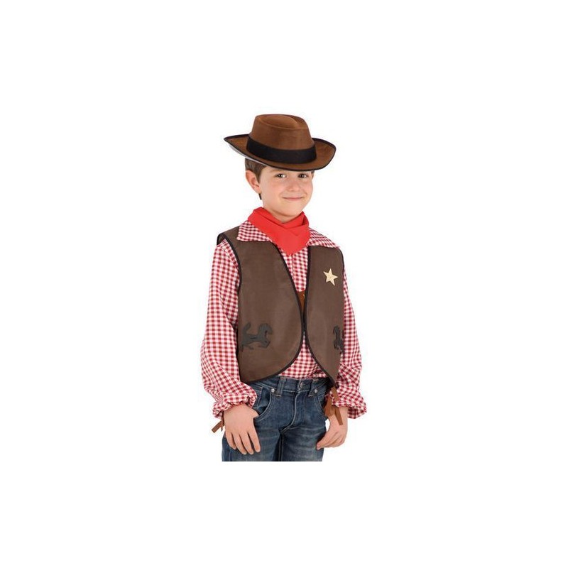 SET COW-BOY BIMBO (GILET CAPPELLO FAZZOL EAN 8004761066642 INGROSSO SET E ACCESSORI TRAVESTIMENTI