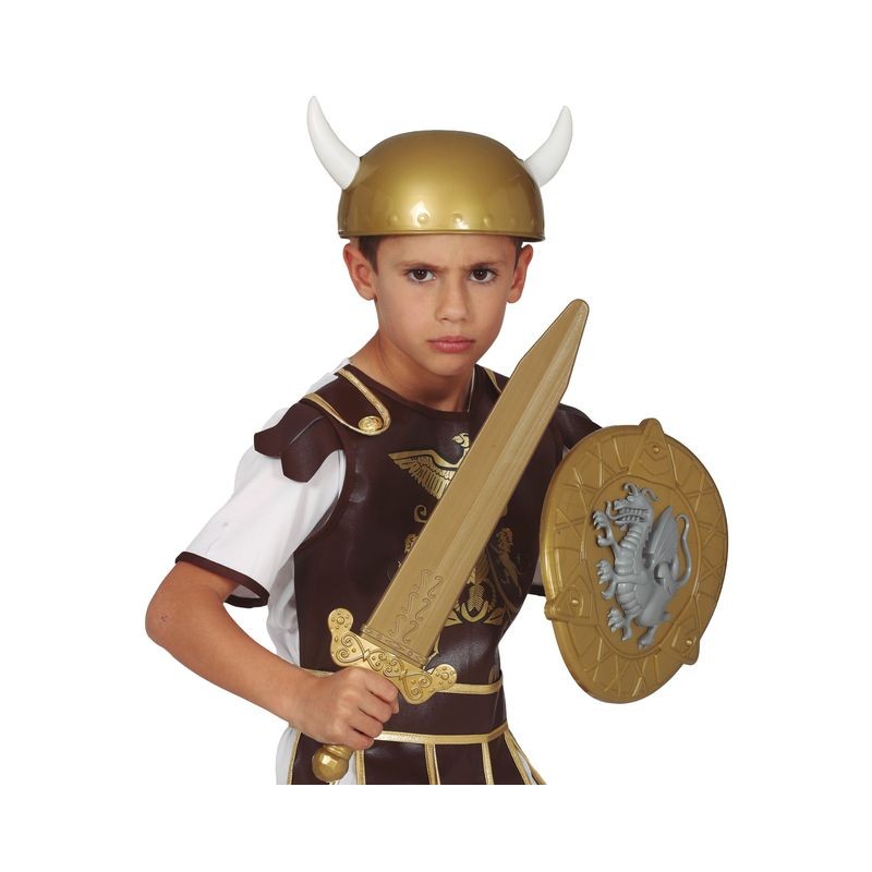 SET GUERRIERO (SPADA, SCUDO E CASCO) EAN 8434077188842 INGROSSO ARMI CARNEVALE