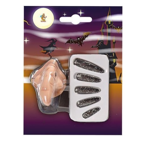 INGROSSO SET NASO STREGA + 10 UNGHIE NERE