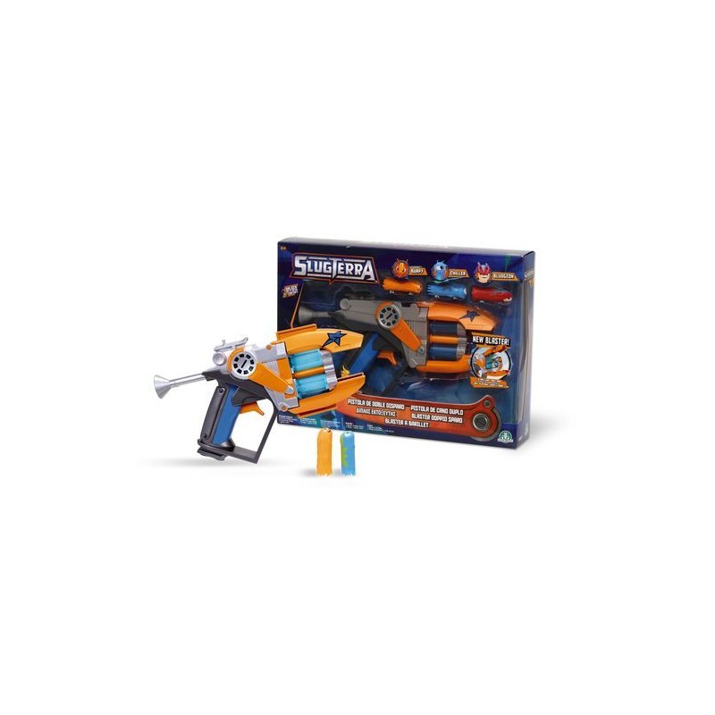 SLUGTERRA PISTOLA DELUXE DOPPIO SPARO C/2 SLUG - 40X29X8CM EAN 8027638024767 INGROSSO GIOCATTOLI