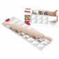 STAMPO RAVIOLI QUADRI 24PZ C/ACCESSORI MATTARELLO IN LEGNO 29X10CM EAN 8017365028763 INGROSSO FORMINE E STAMPINI PER DOLCI