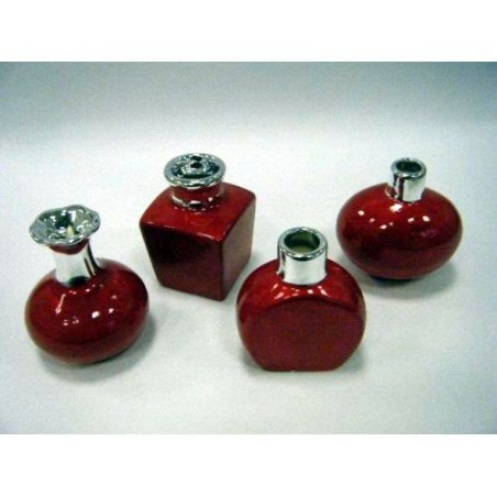 INGROSSO VASETTO ROSSO/ARGENTO PICCOLO cm.9 4 ASS