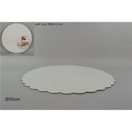 INGROSSO VASSOIO DOLCI TONDO CARTONE CM30 BIANCO