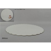 INGROSSO VASSOIO DOLCI TONDO CARTONE CM40 BIANCO