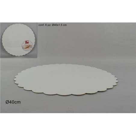 INGROSSO VASSOIO DOLCI TONDO CARTONE CM40 BIANCO