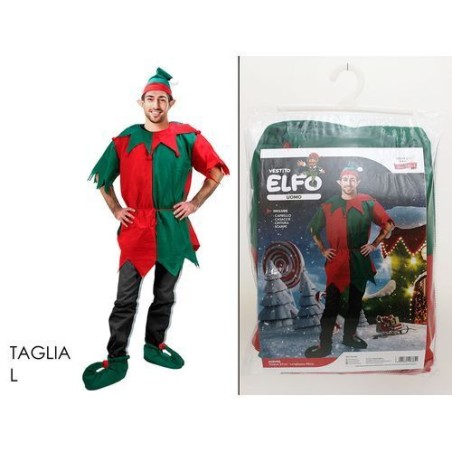 INGROSSO VESTITO ELFO UOMO TAGLIA L