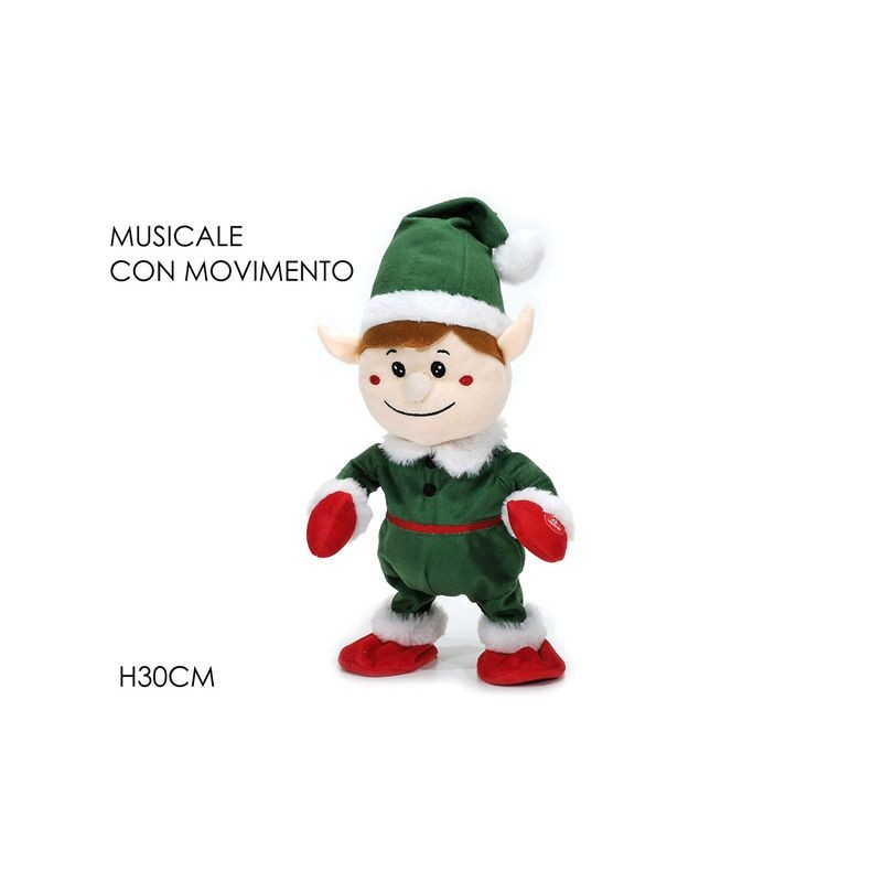 ELFO TRY-ME MOV/MUS EAN 8015361226046 INGROSSO PUPAZZI E GNOMI NATALIZI