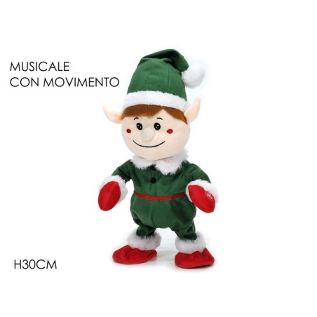 ELFO TRY-ME MOV/MUS EAN 8015361226046 INGROSSO PUPAZZI E GNOMI NATALIZI