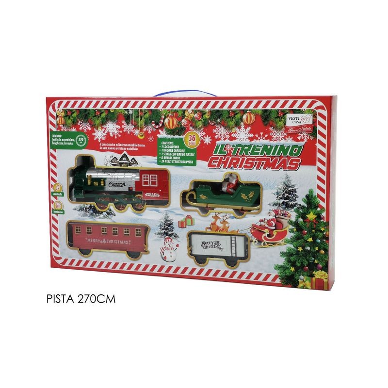 TRENO NATALIZIO B/O LUCE/SUONO EAN 8015361335090 INGROSSO OGGETTISTICA NATALIZIA