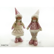 INGROSSO BIMBO IN PIEDI 46CM ROSA 2ASS