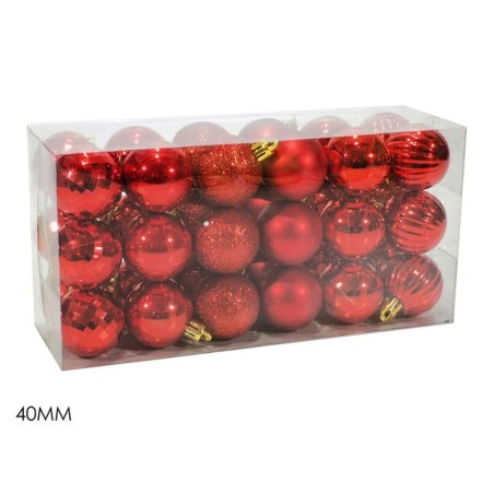 BOX 36 PALLE 40MM ASS. ROSSO EAN 8015361372057 INGROSSO PALLINE DI NATALE E PUNTALI