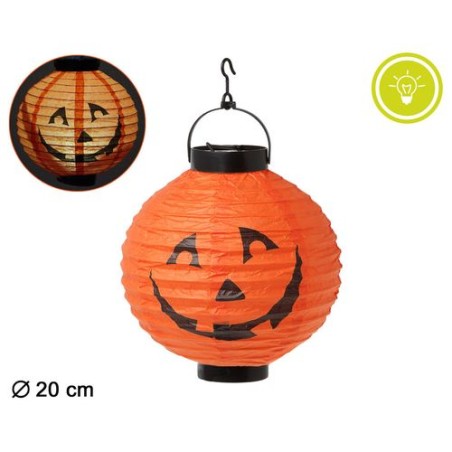 LANTERNA HALLOWEEN D.20CM CON LUCE EAN  INGROSSO FESTONI E ADDOBBI HALLOWEEN