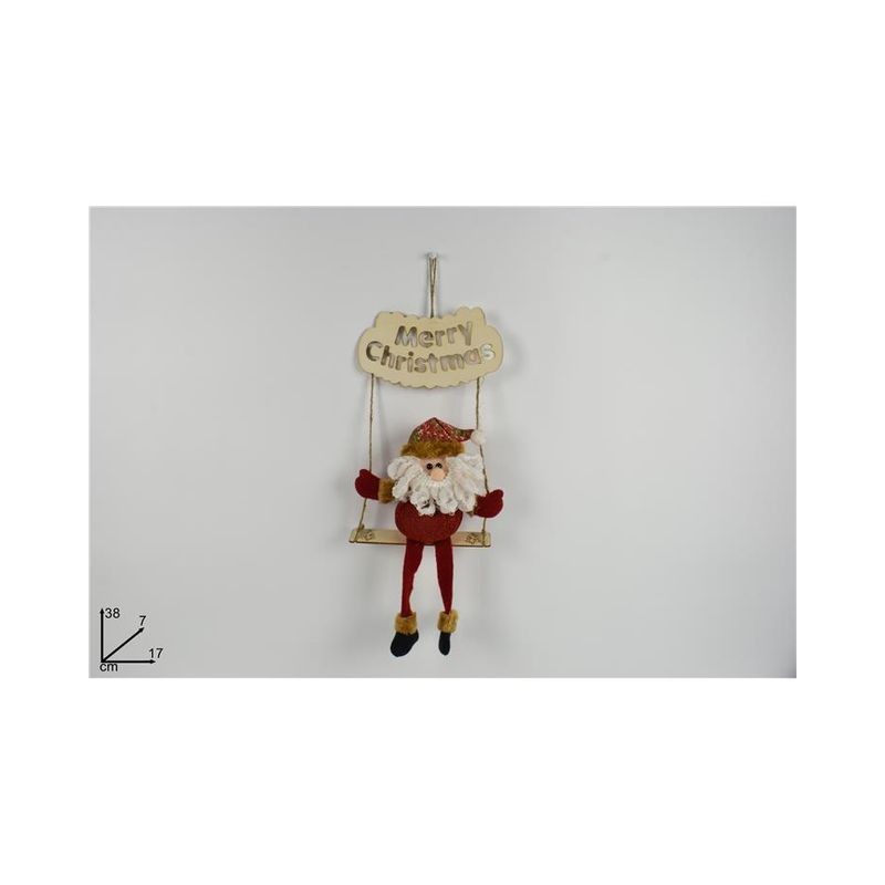 ALTALENA C/BABBO NATALE MERRY CHRISTMAS EAN 8053482125572 INGROSSO PUPAZZI E GNOMI NATALIZI