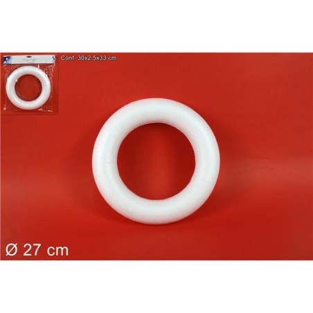 ANELLO POLISTIROLO 27CM EAN 8033113665974 INGROSSO ARTICOLI DECORAZIONI NATALIZIE
