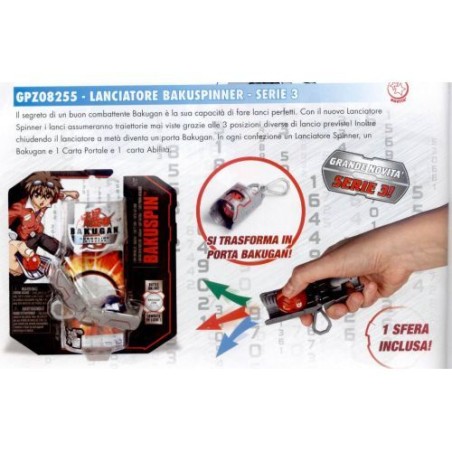 INGROSSO BAKUGAN S.3 LANCIATORE BAKU SPINNER 19X21CM