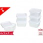 BARATTOLI 6PZ 6X3,5X5CM MICROONDE EAN 8055329008574 INGROSSO CONTENITORI PER ALIMENTI