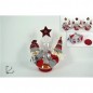 BARATTOLO ALBERO VETRO CON PUPAZZI NATAL 20X9X30CM 3ASS.TI EAN 8033113754203 INGROSSO CUCINA NATALIZIA