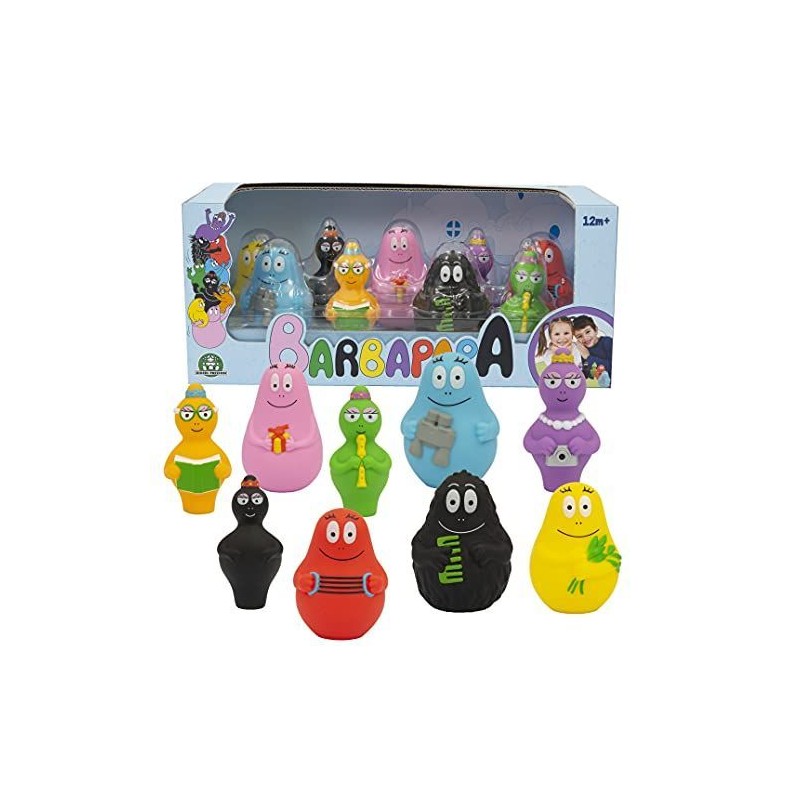 BARBAPAPA' SET FAMIGLIA 9 PERS. EAN 8056379100782 INGROSSO PERSONAGGI CARTOON E DISNEY