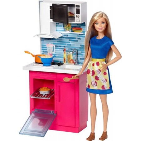 BARBIE E I SUOI ARREDAMENTI ASS.TO +3A MATTEL - 32.5X28X9CM - 2MODELLI+BAMBOLA EAN 0887961376791 INGROSSO BARBIE