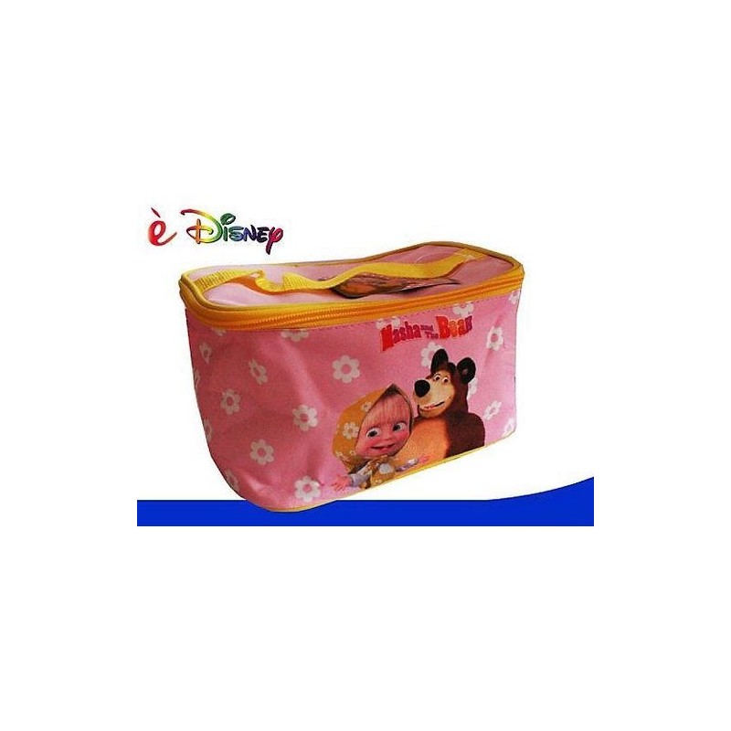 BAULETTO MASHA&ORSO TESSUTO ROSA 23X11CM CON MANIGLIA E BORDI GIALLI EAN 5600370094057 INGROSSO BORSETTE E TRACOLLE PER BAMBINE