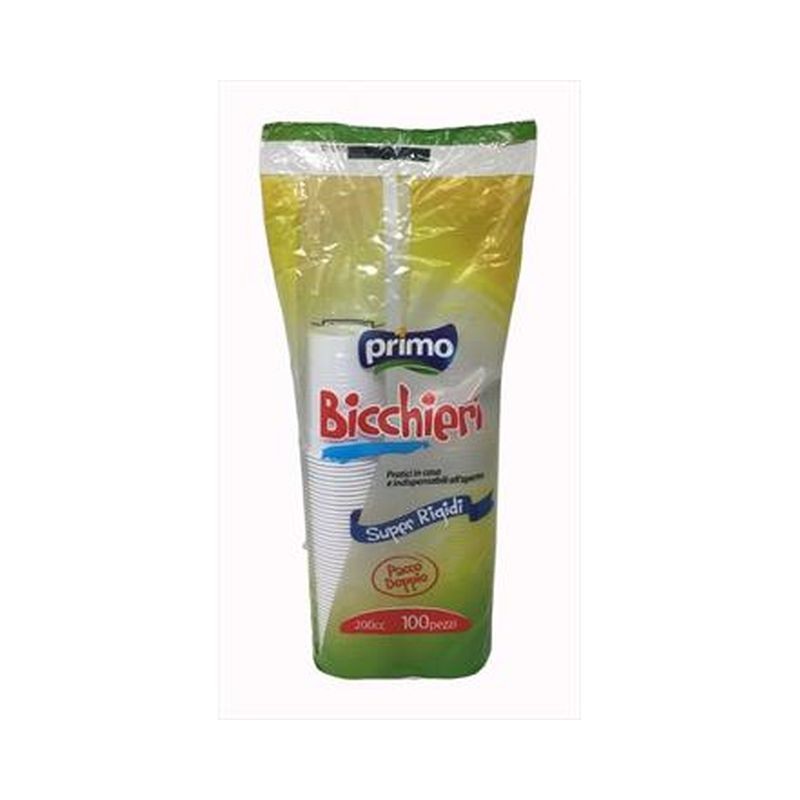 BICCHIERE ACQUA PLASTICA 200CC 2X50PZ B. EAN 8606103522849 INGROSSO BICCHIERI PER CASA