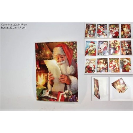 BIGLIETTO AUGURI BABBO NAT. 20X14,5CM AS EAN 8033113684173 INGROSSO BIGLIETTI NATALIZI
