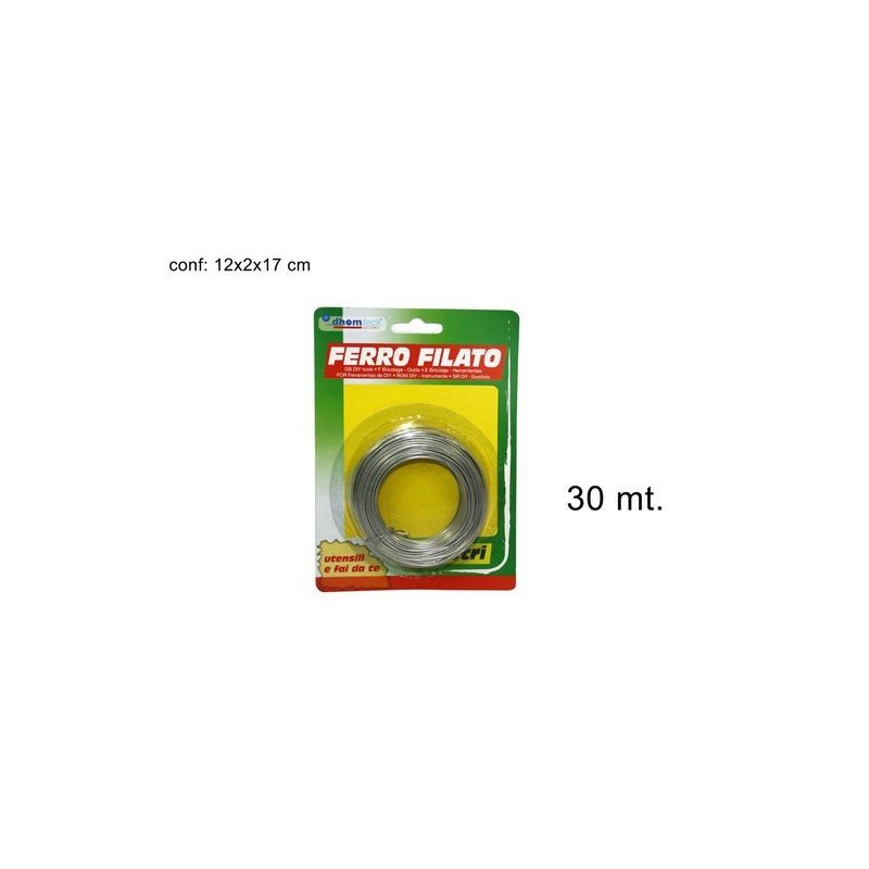 BLISTER FERRO FILATO 30 MT. ART.DE181 EAN 8027501424731 INGROSSO VITI E CHIODI