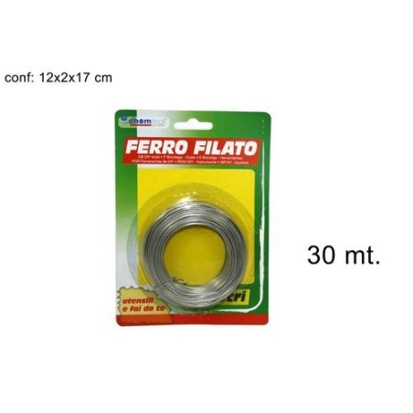 INGROSSO BLISTER FERRO FILATO 30 MT. ART.DE181