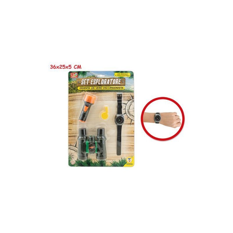 BLISTER TEO'S PLAYSET ESPLORATORE C/TORCIA. BINOCOLO E BUSSOLA EAN  INGROSSO GIOCHI DA EDICOLA