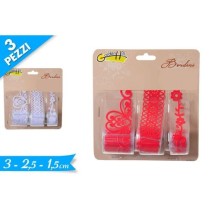 INGROSSO BORDINI 3PZ ASS 3-2.5-1.5CM COL.ASS.