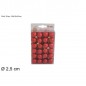 BOX 24 PALLINE D.2,5CM LUCIDE ROSSO EAN 8033113217562 INGROSSO PALLINE DI NATALE E PUNTALI