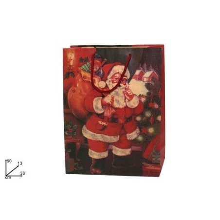 BUSTA CARTA NATAL. CM 50X38X13ART. SF 22 51-5 EAN 8033113129636 INGROSSO SACCHETTI E SHOPPER NATALIZI