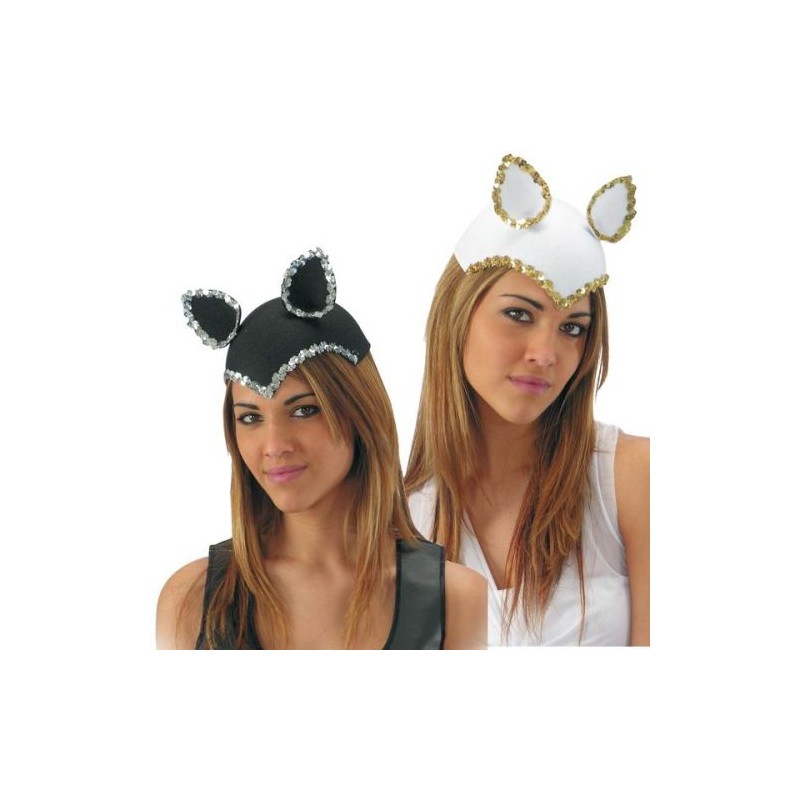 CALOTTA GATTINA FELTRO C/PAILLET. EAN 8004761059927 INGROSSO CAPPELLI E CERCHIETTI DI CARNEVALE