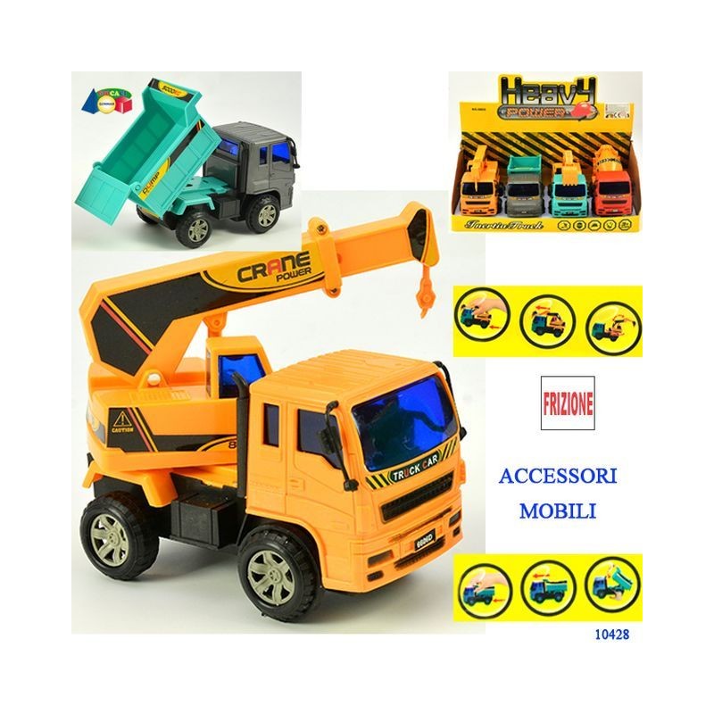 CAMION LAVORO FRIZ. C/ACC. MOBILI ASS EAN  INGROSSO MODELLINI AUTO A FRIZIONE