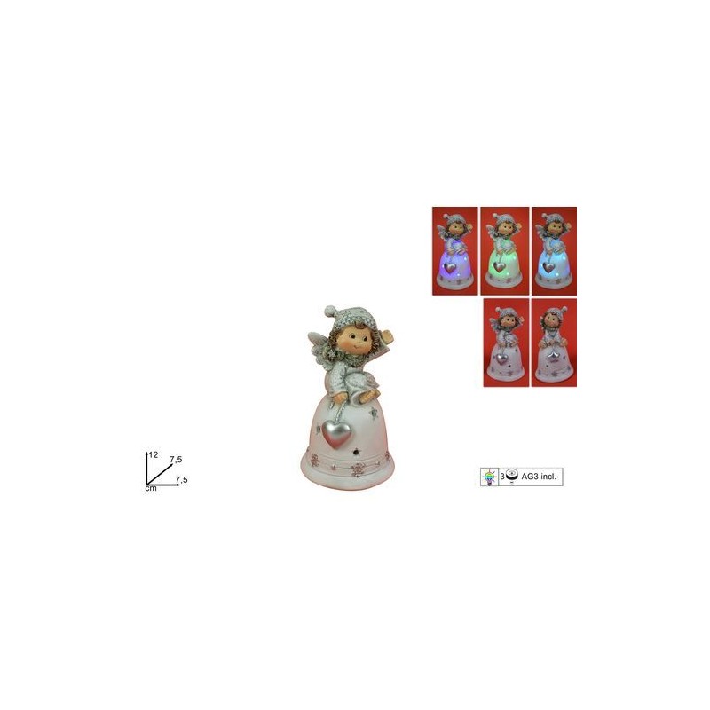 CAMPANA C/ANGELO E LUCE ASS. EAN 8033113999529 INGROSSO OGGETTISTICA NATALIZIA