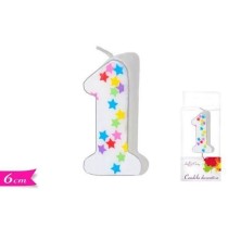 INGROSSO CANDELA NUMERO 1 C/STELLE