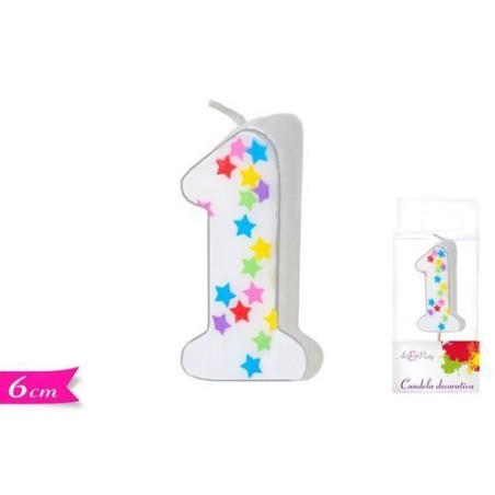 INGROSSO CANDELA NUMERO 1 C/STELLE