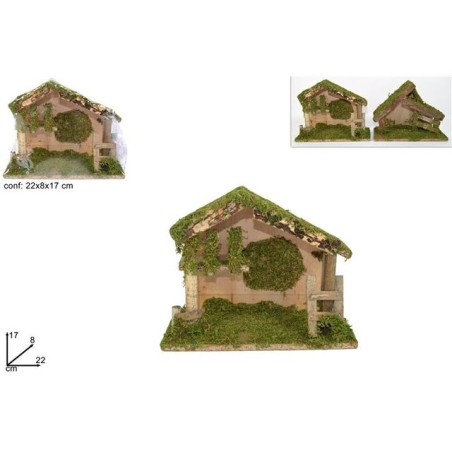 CAPANNA PRESEPE 17X8X22CM EAN 8033113007682 INGROSSO CAPANNE NATALIZIE