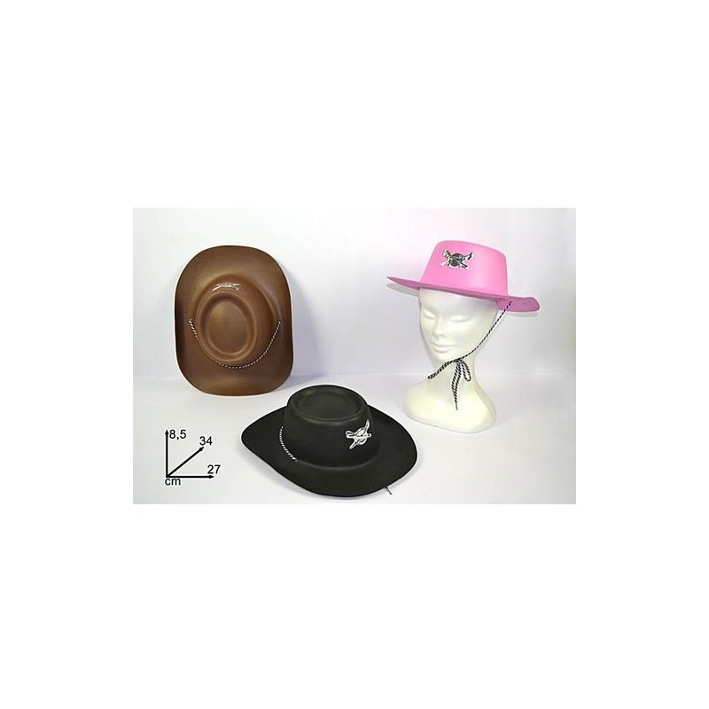 CAPPELLO COWBOY GOMMA EAN 8033113227608 INGROSSO CAPPELLI E CERCHIETTI DI CARNEVALE