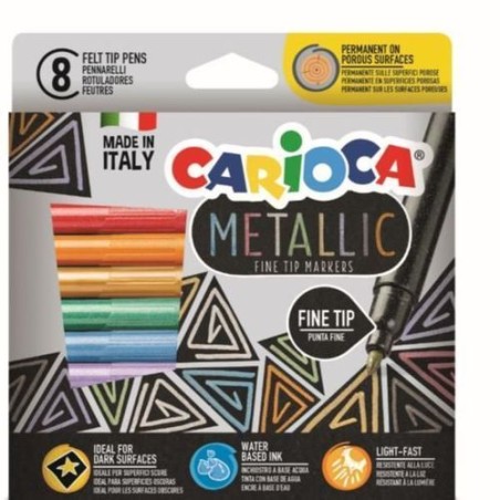 INGROSSO CARIOCA METAL. FINELINER BOX 6 PZ FELT