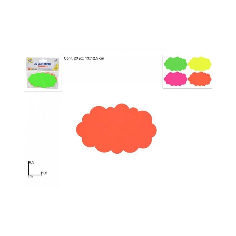 CARTONCINO SEGNAPREZZO SET 20PZ NUVOLA EAN 8034048356043 INGROSSO ETICHETTE LABEL POSTIT